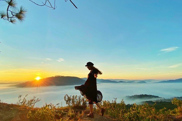 Những chiếc váy dài tạo điểm nhấn cho bức hình