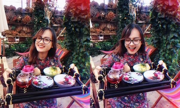 Những phần kem được trang trí bắt mắt như một khu vườn thu nhỏ