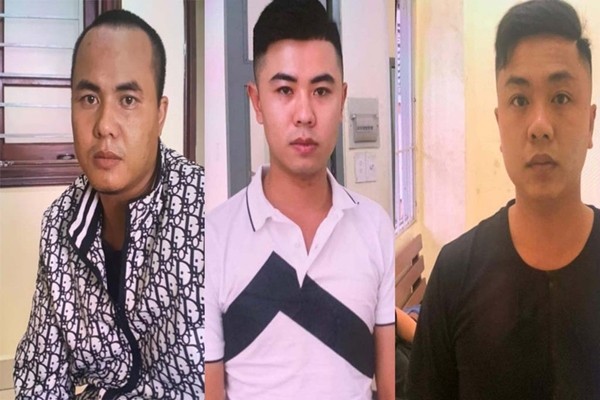 Các bị can từ trái qua: Hai, Nam, Kiên