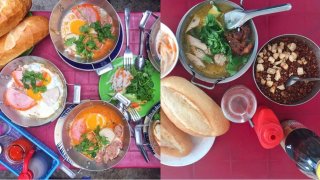 Độc đáo bánh mì xíu mại trong chảo