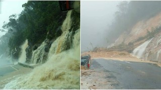 Đường đèo Đà Lạt - Nha Trang sạt lở nặng sau mưa lớn, hiện đã lưu thông trở lại