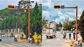 Đà Lạt: Chiếc đèn tín hiệu giao thông đầu tiên xuất hiện khiến dân tình 'rộn ràng'