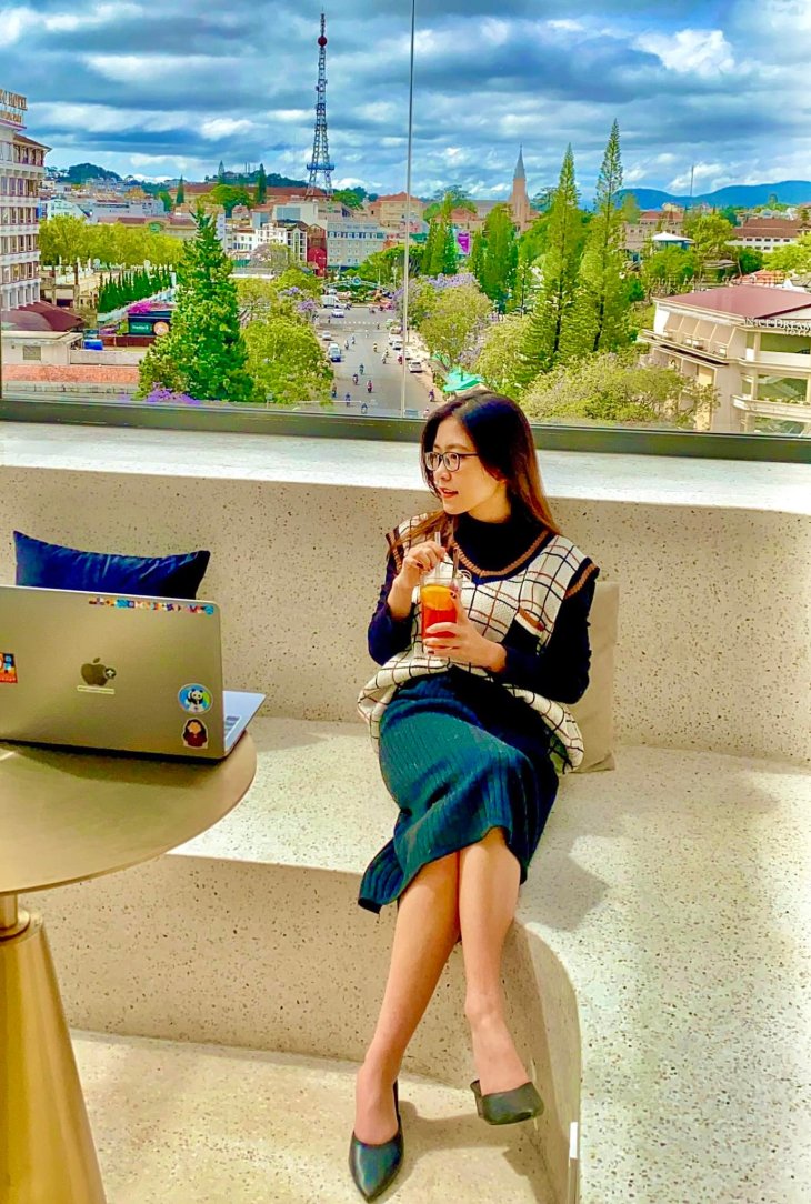 check in góc Paris chợ Đà Lạt ban ngày