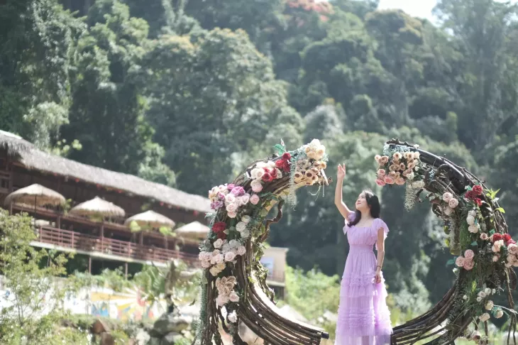 Tiểu cảnh tại Hoa Sơn Điền Trang Đà Lạt