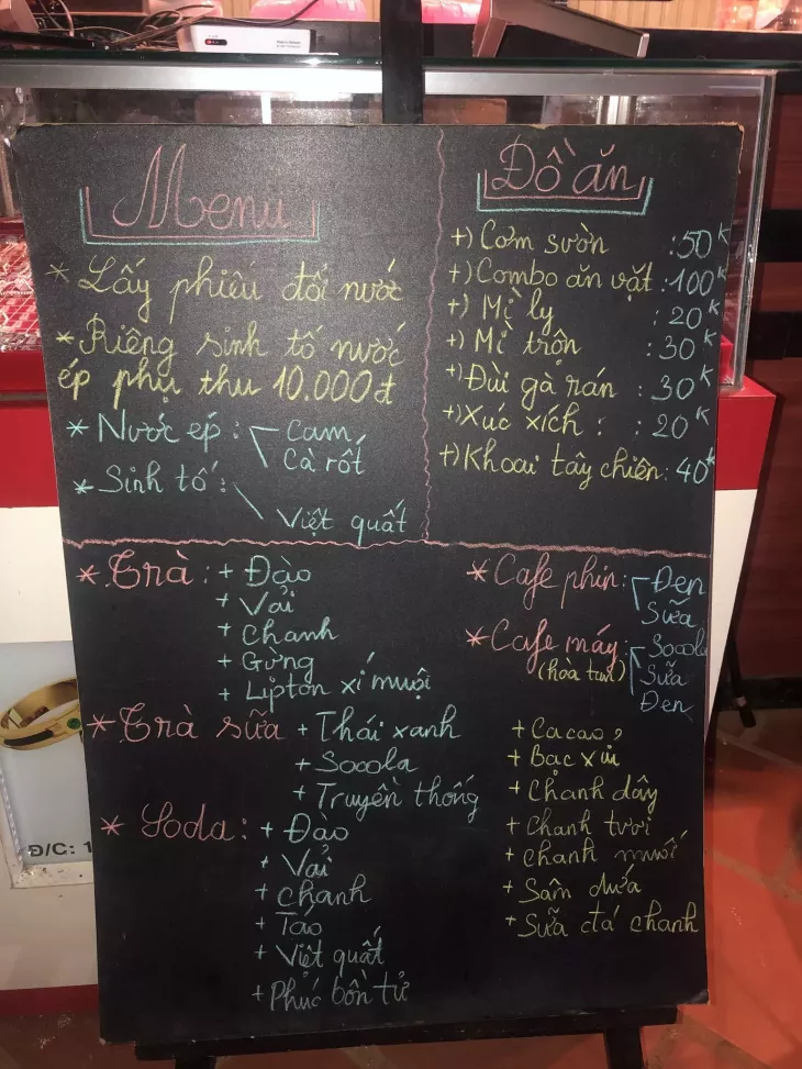 Menu Ho Tren May Da Lat